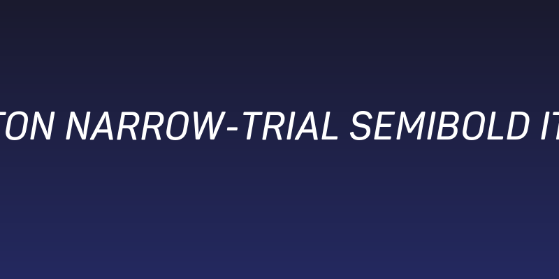 Panton Narrow-Trial SemiBold Italic Social Header