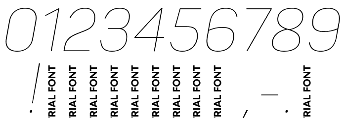 Panton Narrow-Trial Thin Italic Font OTHER CHARS