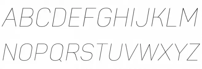 Panton Narrow-Trial Thin Italic Fonte MAIÚSCULAS