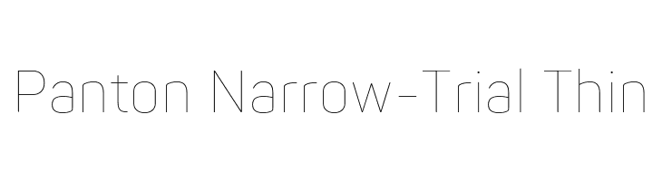 Panton Narrow-Trial Thin  免费字体下载