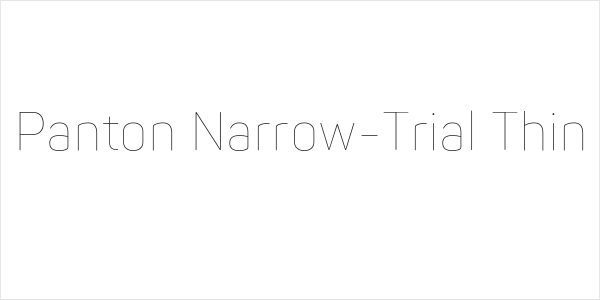 Panton Narrow-Trial Thin Logo