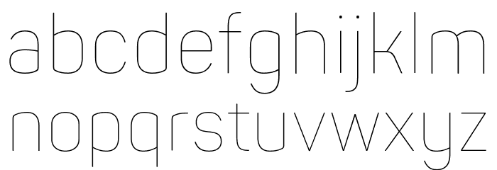 Panton Narrow-Trial Thin Font LOWERCASE