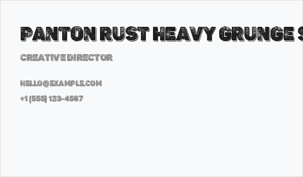Panton Rust Heavy Grunge Shadow Business Card