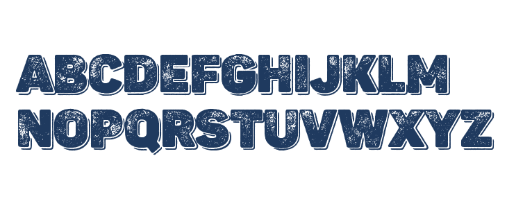 Panton Rust Heavy Grunge Shadow Lowercase