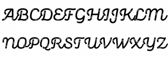 Panton Rust Script SemiBold Grunge 字体 大写