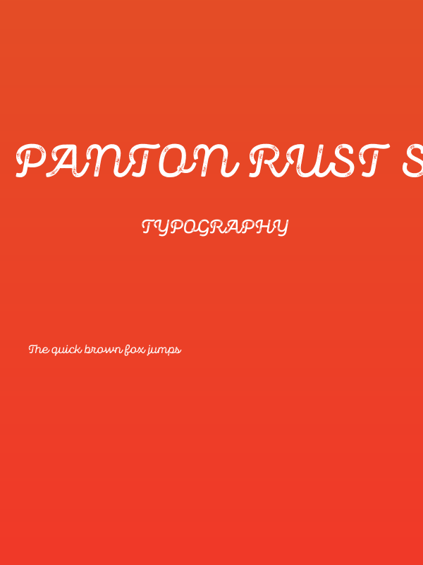 Panton Rust Script SemiBold Grunge Poster