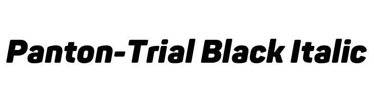 Panton-Trial Black Italic  لخطوط تنزيل
