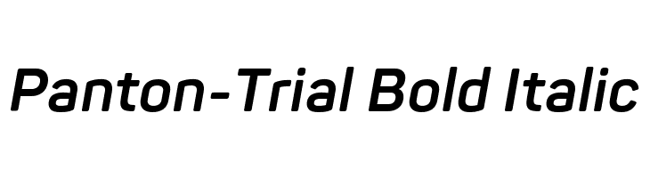 Panton-Trial Bold Italic  font caratteri gratis