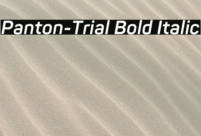 Panton-Trial Bold Italic Example 3