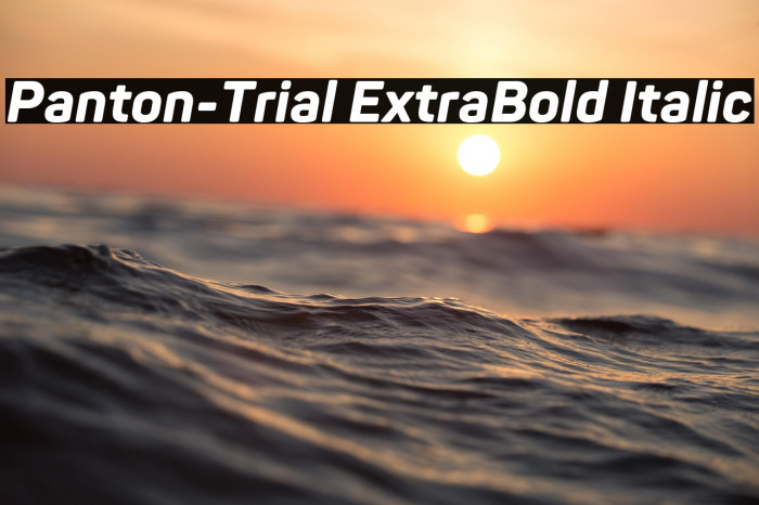 Panton-Trial ExtraBold Italic Example 3