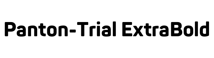 Panton-Trial ExtraBold  Frei Schriftart Herunterladen