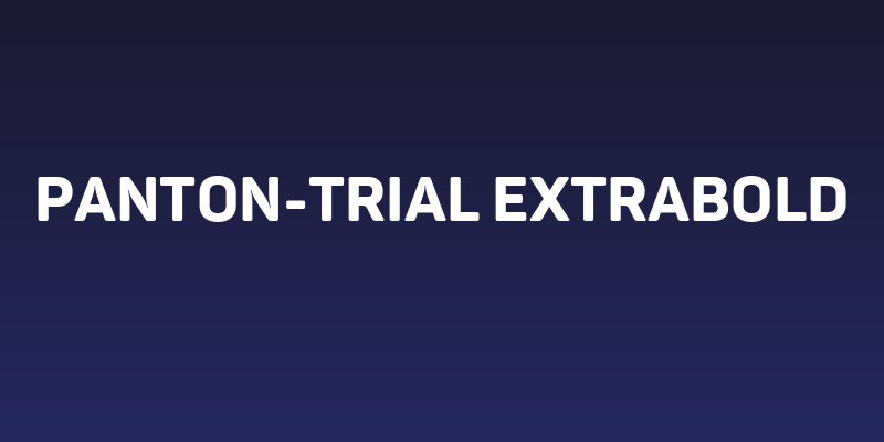 Panton-Trial ExtraBold Social Header