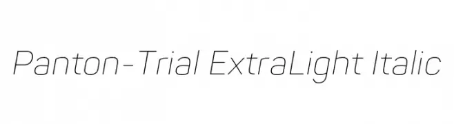 Panton-Trial ExtraLight Italic  تنزيل الخطوط