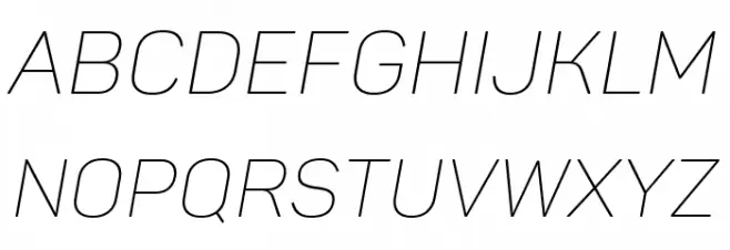 Panton-Trial ExtraLight Italic Шрифта ВЕРХНИЙ