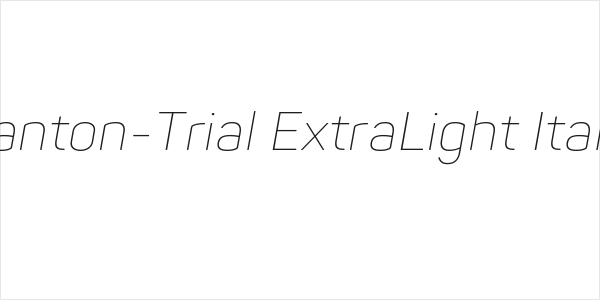 Panton-Trial ExtraLight Italic Logo