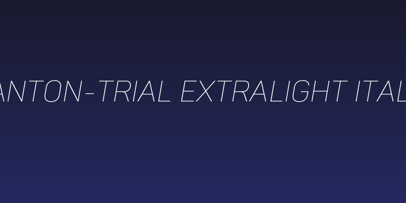 Panton-Trial ExtraLight Italic Social Header