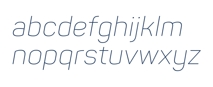 Panton-Trial ExtraLight Italic Lowercase