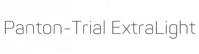 Panton-Trial ExtraLight  Fuentes Gratis Descargar