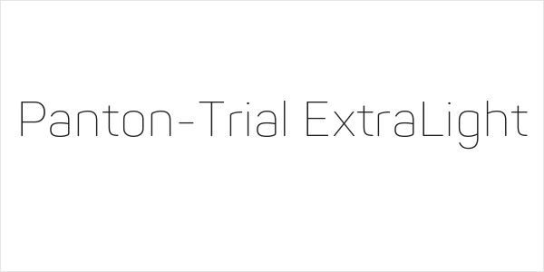 Panton-Trial ExtraLight Logo