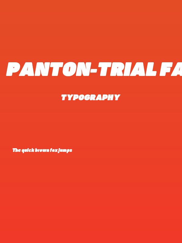 Panton-Trial Fat Italic Poster