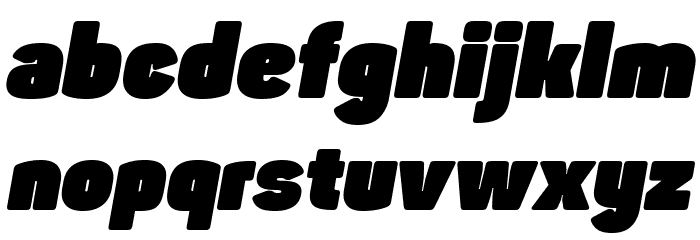 Panton-Trial Fat Italic Font LOWERCASE
