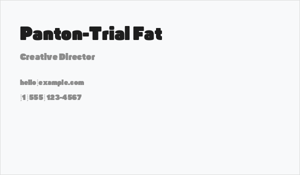 Panton-Trial Fat Business Card