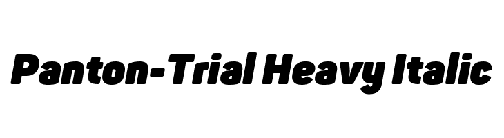 Panton-Trial Heavy Italic  baixar fontes gratis