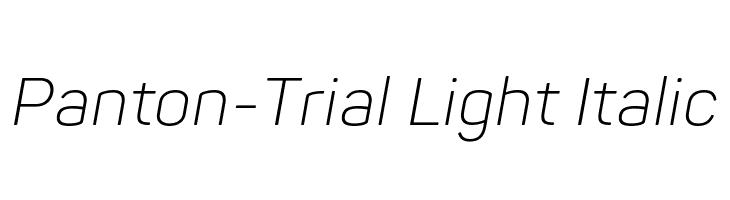 Panton-Trial Light Italic  免费字体下载