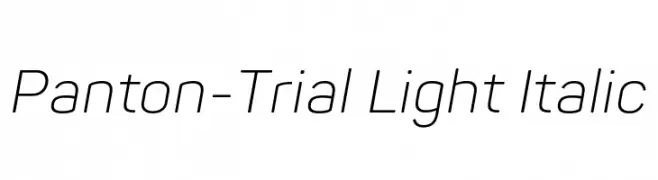 Panton-Trial Light Italic  Скачать бесплатные шрифты