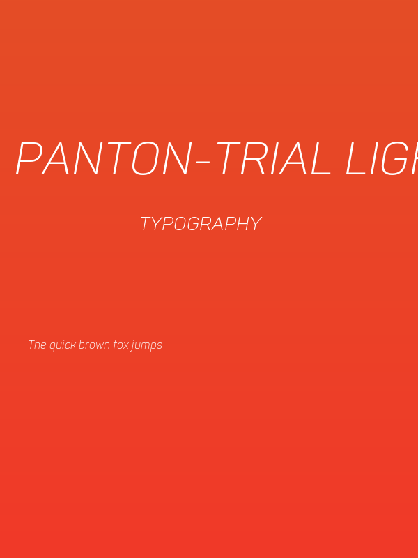 Panton-Trial Light Italic Poster