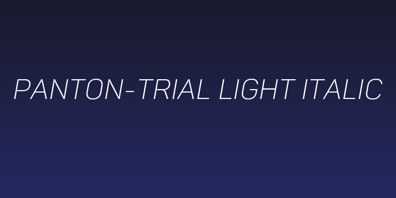 Panton-Trial Light Italic Social Header
