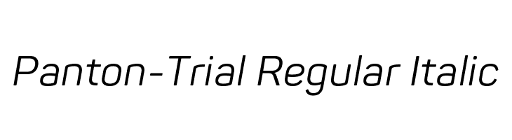 Panton-Trial Regular Italic  les polices de caractères gratuit tlcharger