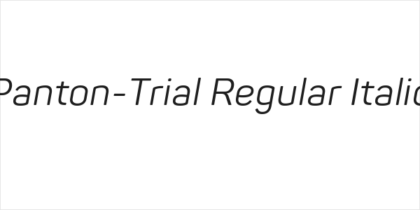 Panton-Trial Regular Italic Logo