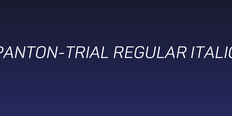 Panton-Trial Regular Italic Social Header