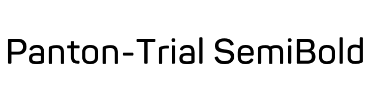 Panton-Trial SemiBold  Frei Schriftart Herunterladen