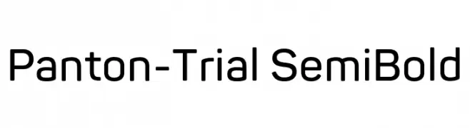 Panton-Trial SemiBold  Frei Schriftart Herunterladen