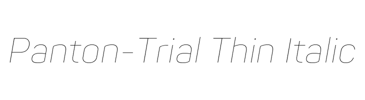 Panton-Trial Thin Italic  font caratteri gratis