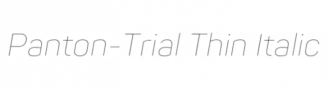 Panton-Trial Thin Italic  font caratteri gratis