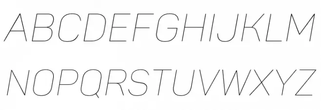 Panton-Trial Thin Italic Schriftart Groß