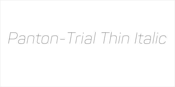 Panton-Trial Thin Italic Logo