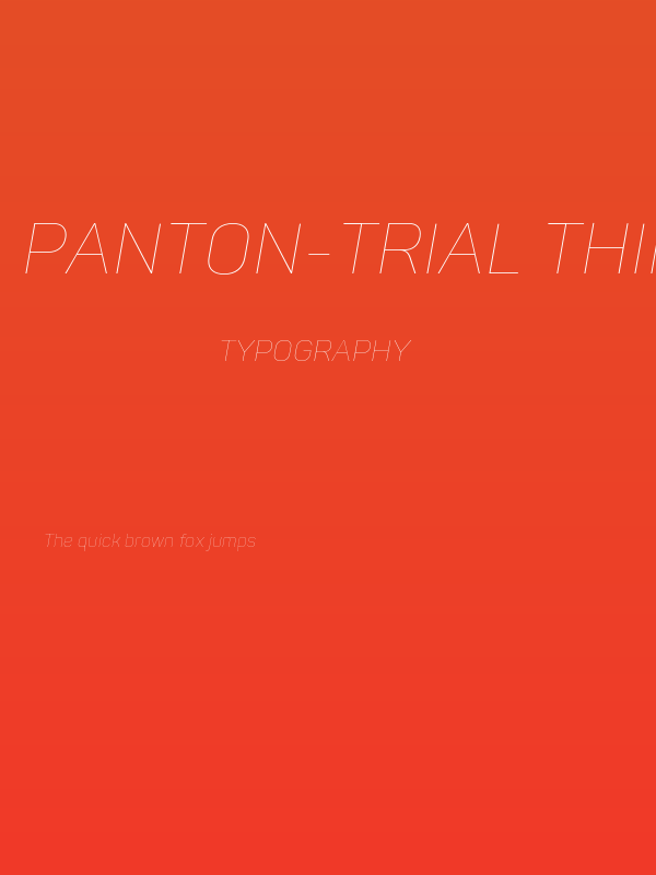 Panton-Trial Thin Italic Poster