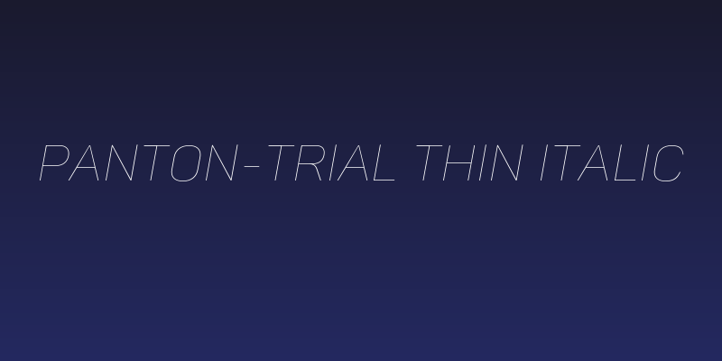 Panton-Trial Thin Italic Social Header