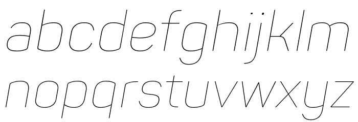 Panton-Trial Thin Italic Font LOWERCASE
