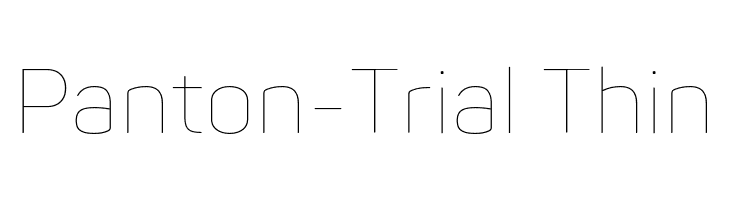 Panton-Trial Thin  font caratteri gratis