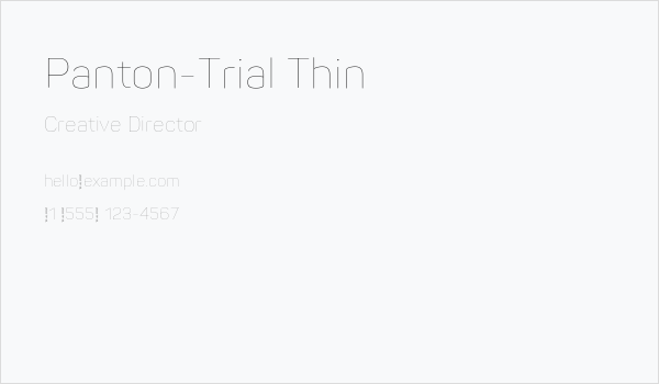 Panton-Trial Thin Business Card