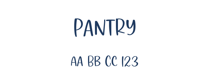 Pantry Font Preview