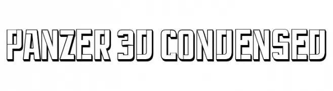 Panzer 3D Condensed  font caratteri gratis