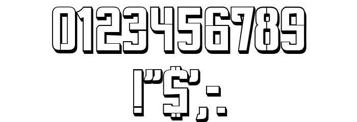 Panzer 3D Condensed Font OTHER CHARS