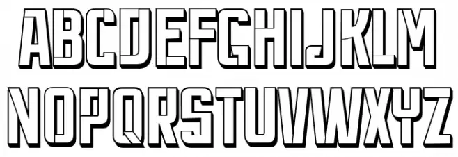 Panzer 3D Condensed Шрифта ВЕРХНИЙ