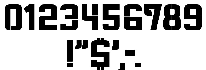 Panzer Condensed Font OTHER CHARS